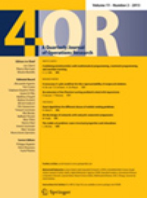 4or-a Quarterly Journal Of Operations Research雜志
