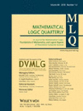 Mathematical Logic Quarterly雜志