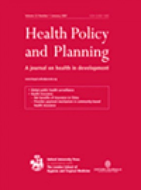 Health Policy And Planning雜志