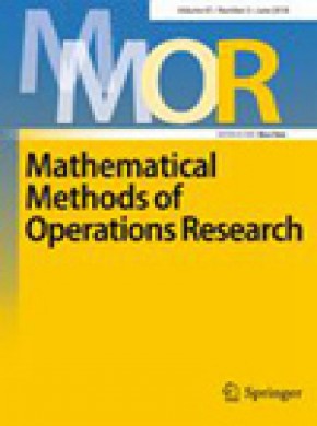 Mathematical Methods Of Operations Research雜志
