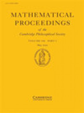 Mathematical Proceedings Of The Cambridge Philosophical Society雜志