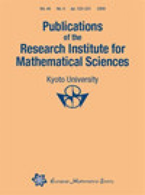 Publications Of The Research Institute For Mathematical Sciences雜志
