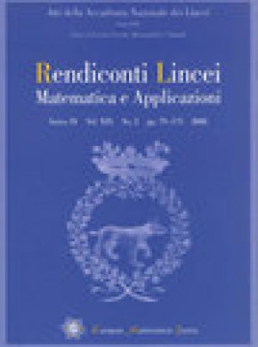 Rendiconti Lincei-matematica E Applicazioni雜志