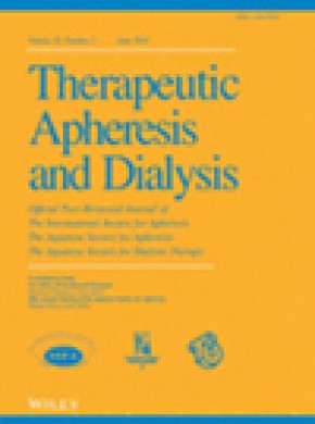 Therapeutic Apheresis And Dialysis雜志