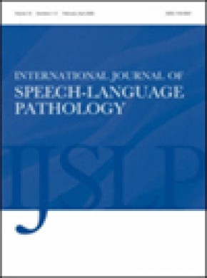 International Journal Of Speech-language Pathology雜志