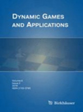Dynamic Games And Applications雜志