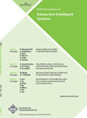 Acm Transactions On Interactive Intelligent Systems雜志