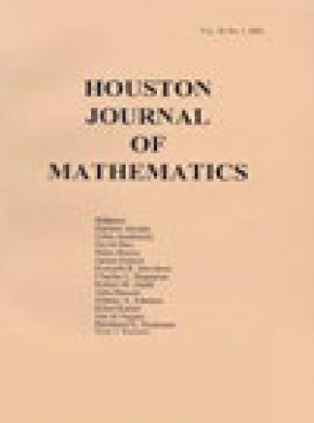 Houston Journal Of Mathematics雜志