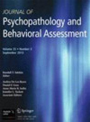 Journal Of Psychopathology And Behavioral Assessment雜志
