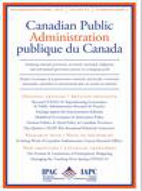 Canadian Public Administration-administration Publique Du Canada雜志
