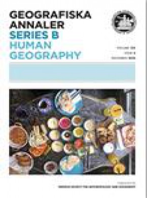 Geografiska Annaler Series B-human Geography雜志