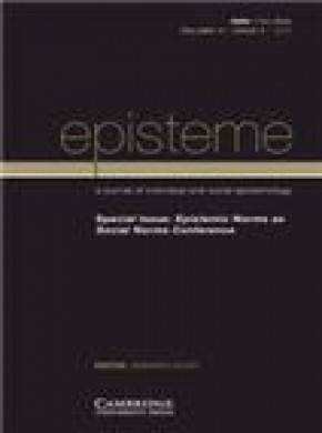 Episteme-a Journal Of Individual And Social Epistemology雜志