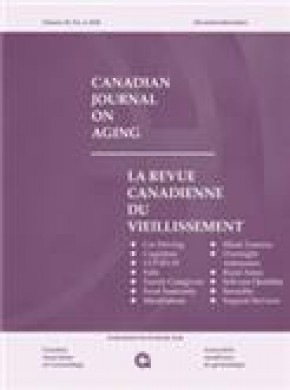 Canadian Journal On Aging-revue Canadienne Du Vieillissement雜志