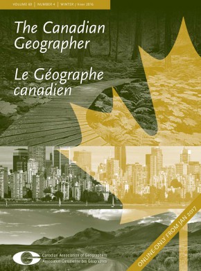Canadian Geographies-geographies Canadiennes雜志
