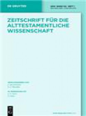 Zeitschrift Fur Die Alttestamentliche Wissenschaft雜志