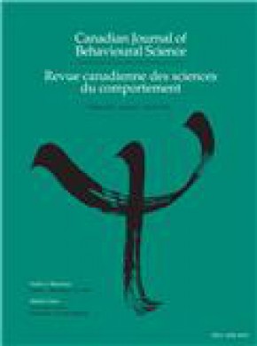 Canadian Journal Of Behavioural Science-revue Canadienne Des Sciences Du Comport雜志