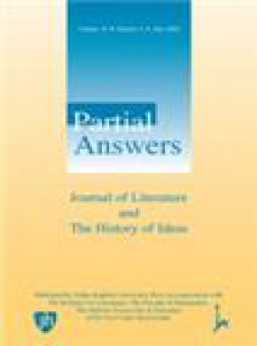 Partial Answers-journal Of Literature And The History Of Ideas雜志