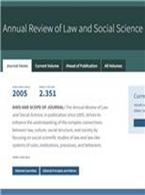 Annual Review Of Law And Social Science雜志