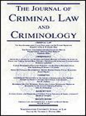 Journal Of Criminal Law & Criminology雜志