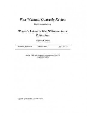 Walt Whitman Quarterly Review雜志